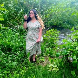 Cottagecore floral maxi dress